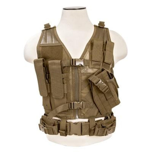 NC Star Children's Tactical Vest, Tan