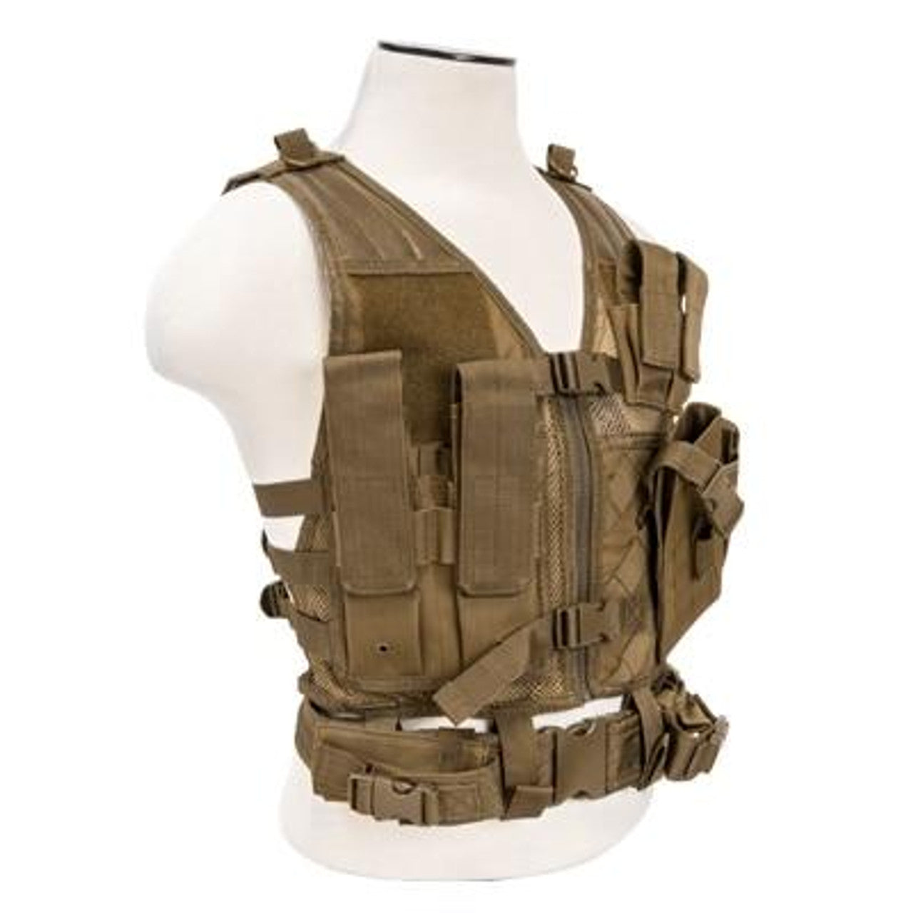 NC Star Children's Tactical Vest, Tan