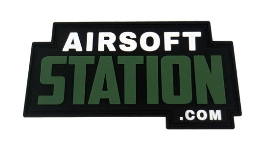 Official Airsoft Station Velcro PVC Patch, OD/Black