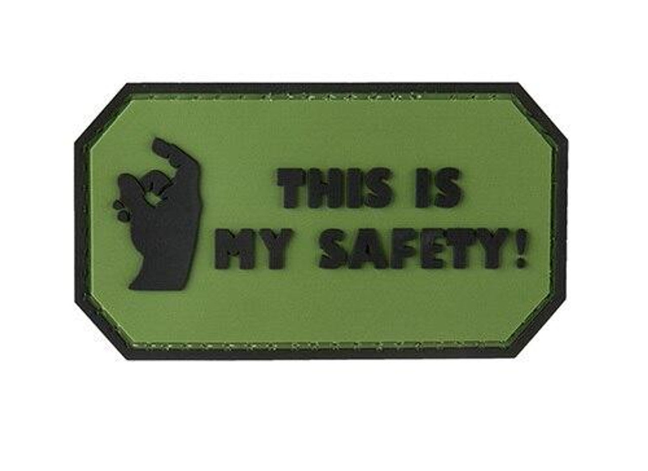 This Is My Safety PVC Morale Patch, OD Green