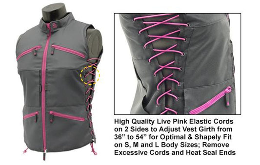 True Huntress Series Grey & Pink Sporting Vest