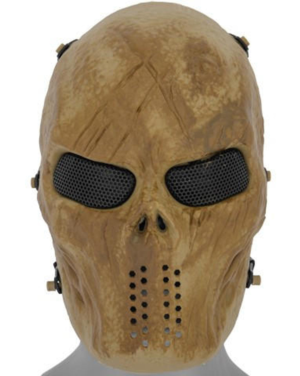 UK Arms Villain Skull Mesh Face Mask, Dried Bone