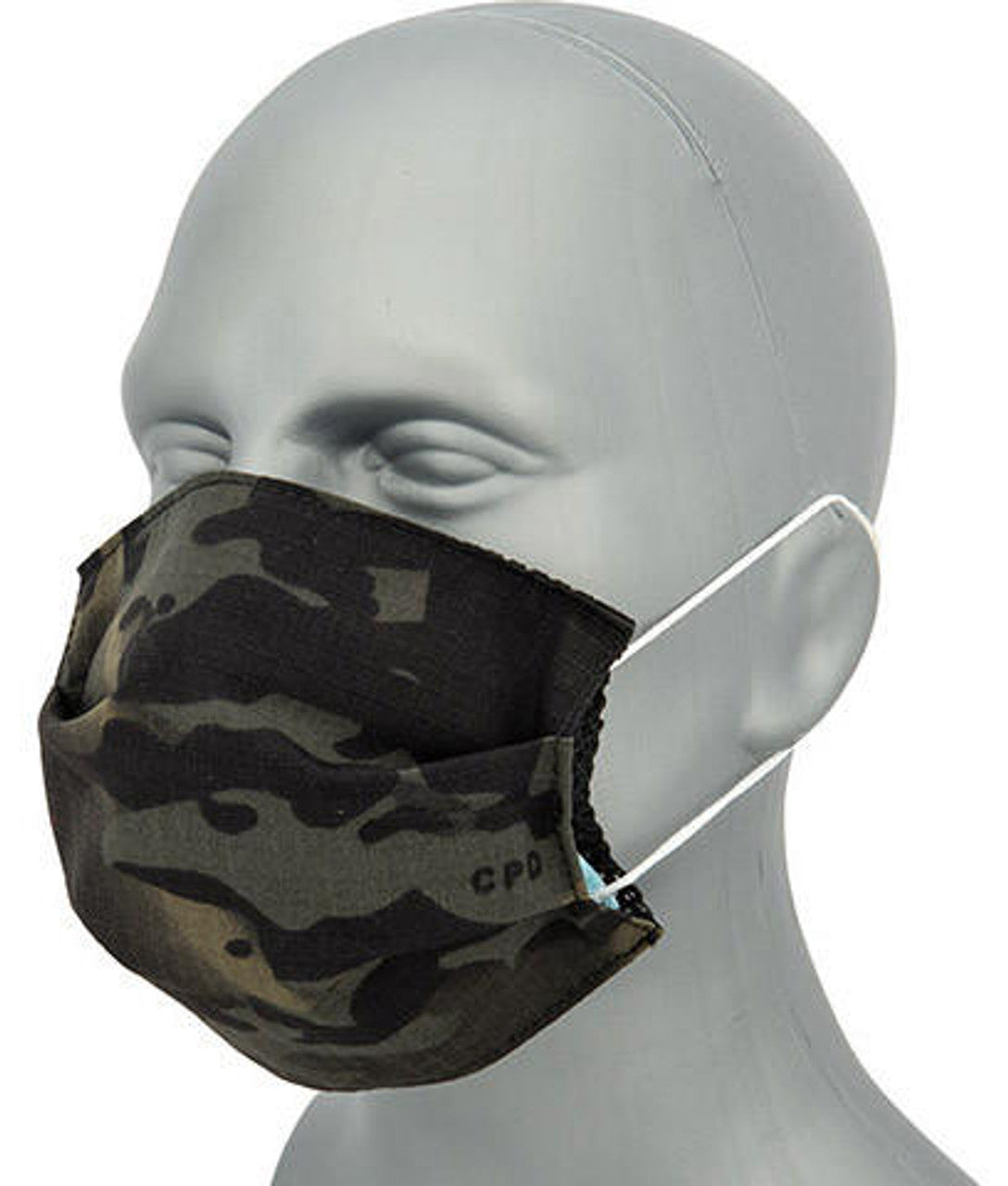 UKARMS Tactical Pleated Face Mask Cover, Black Camo