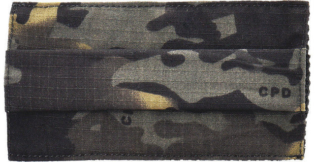 UKARMS Tactical Pleated Face Mask Cover, Black Camo