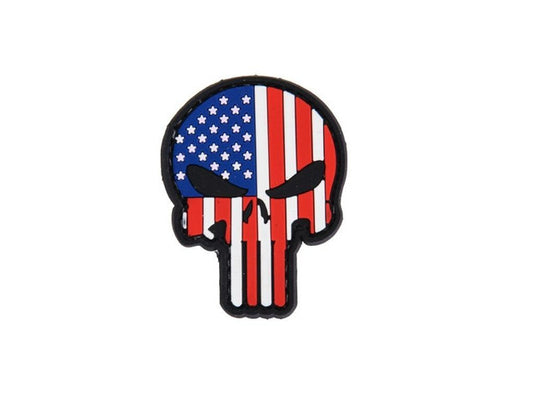 USA Punisher Skull PVC Velcro Patch