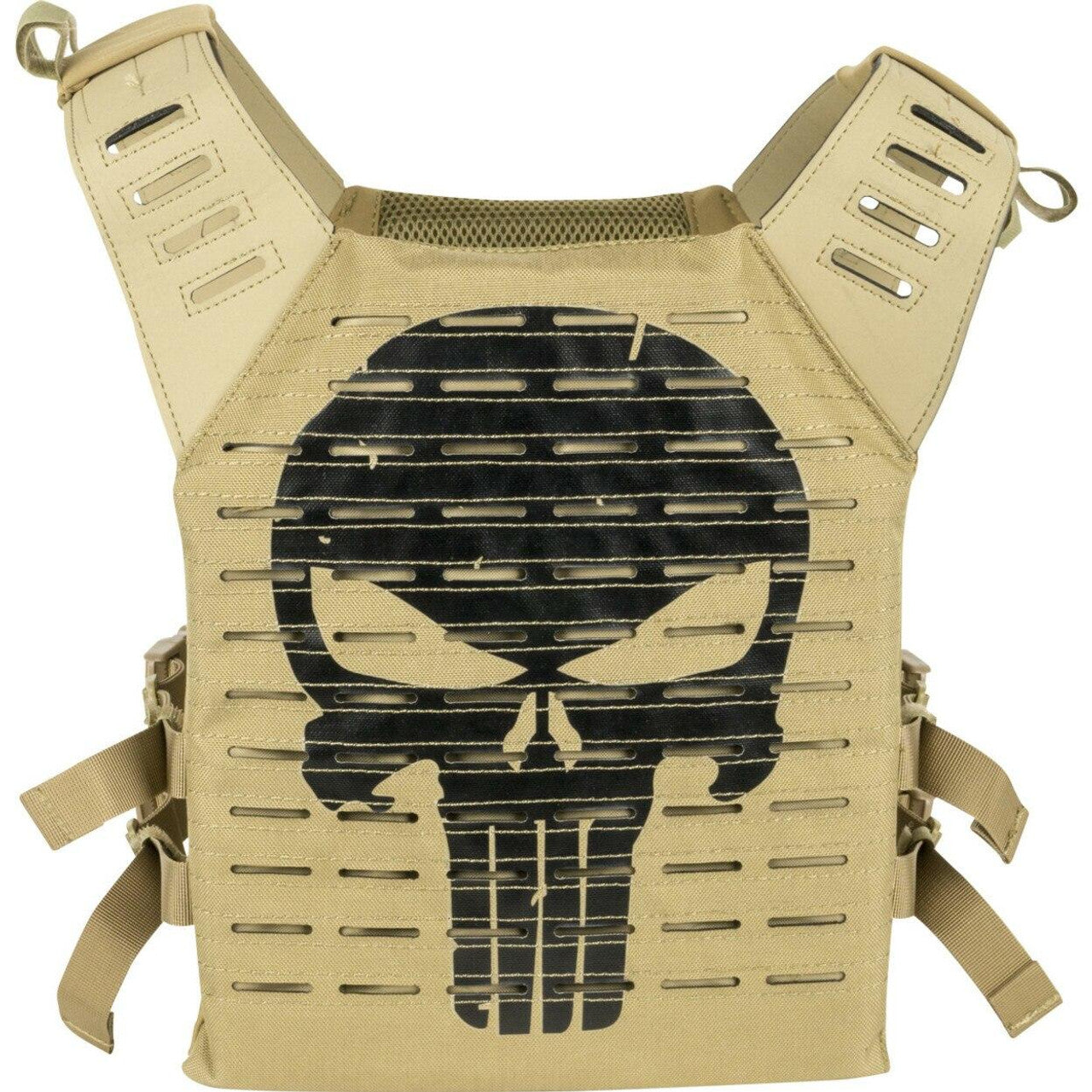 Valken Alpha Plate Carrier LC, Tan w/ Skull