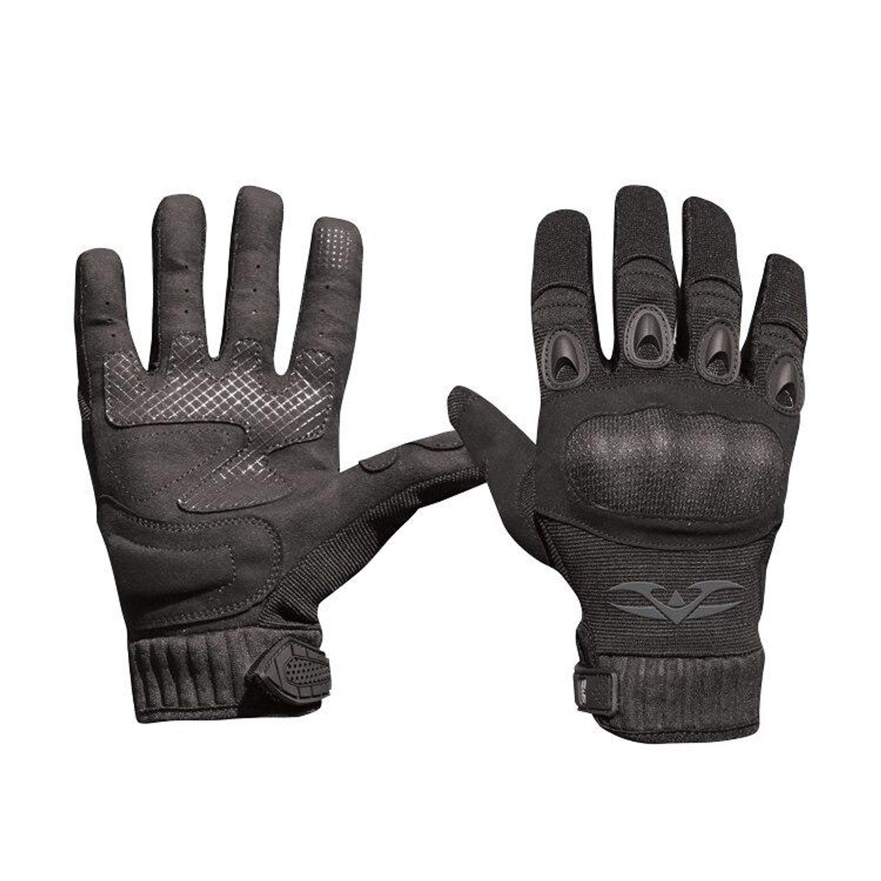 Valken Zulu Tactical Hard Knuckled Gloves, Black