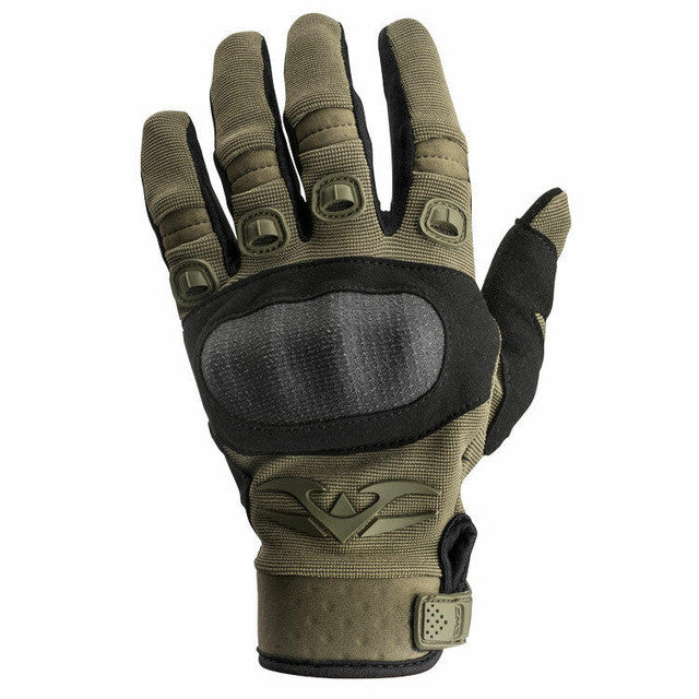 Valken Zulu Tactical Hard Knuckled Gloves, OD Green