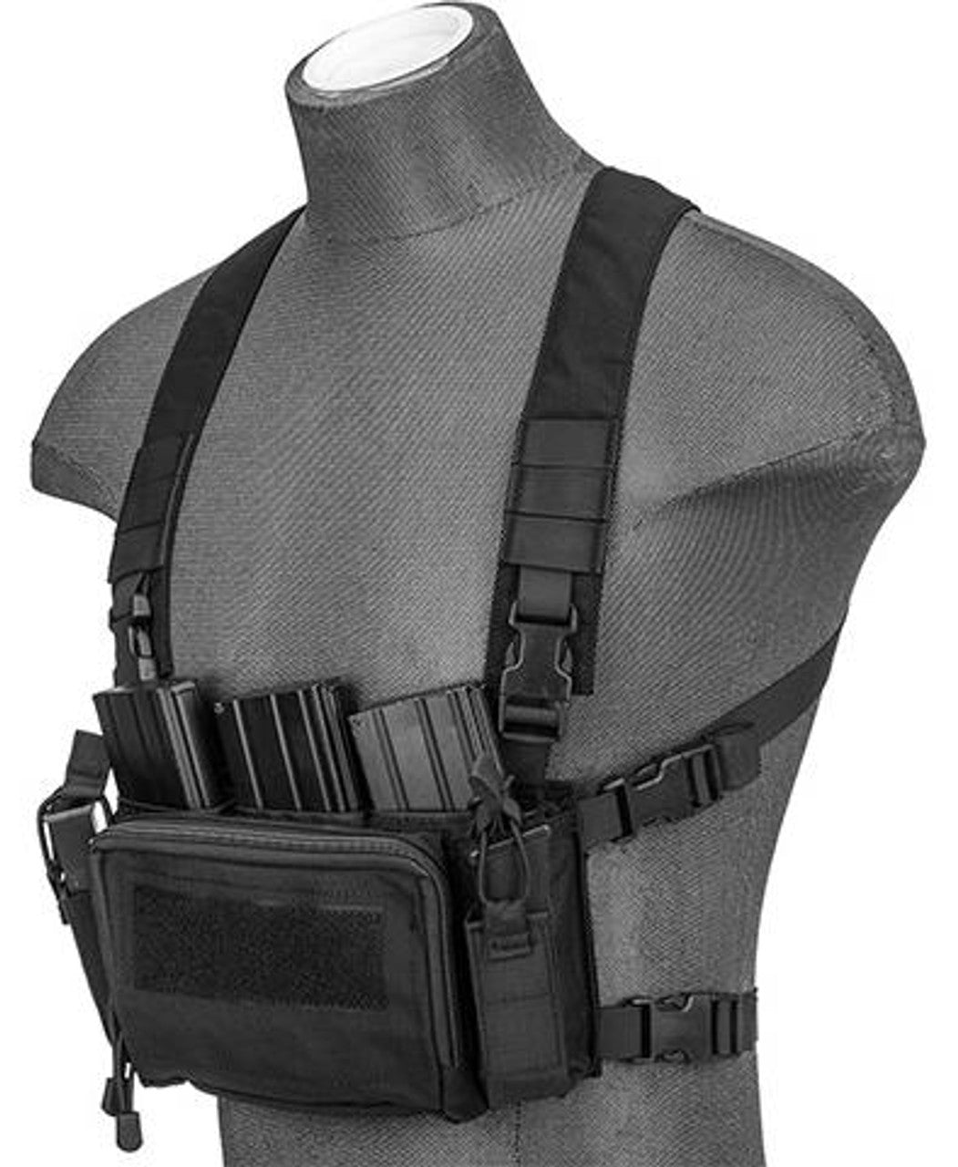 WoSport Multifunctional Tactical Chest Rig, Black