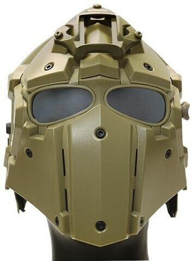 WoSport Tactical Helmet w/ NVG Shroud & Transfer Base, Tan