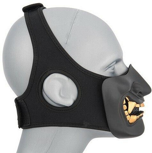 Yokai Ogre Padded Polymer Lower Face Mask, Black